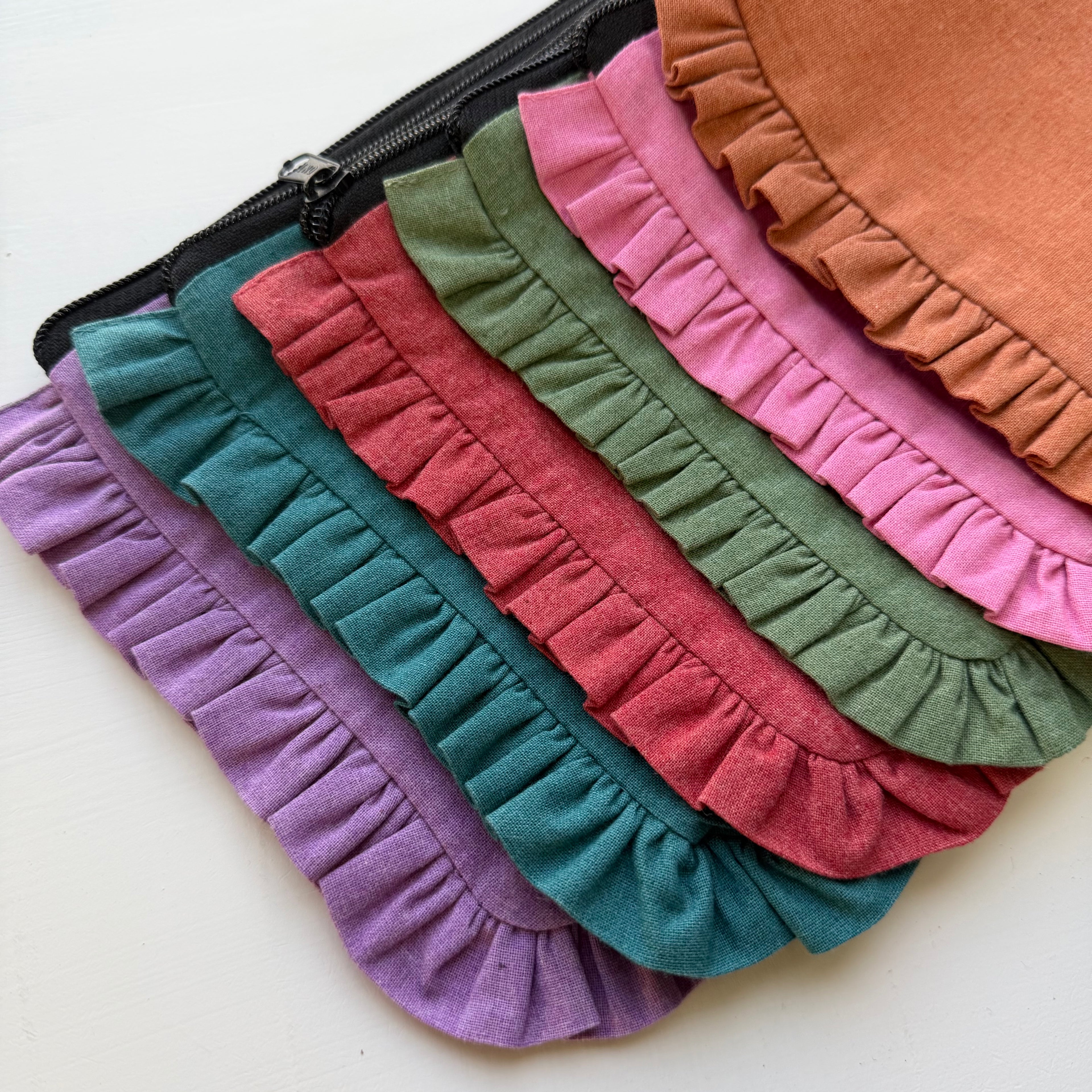Canvas Ruffle Notions Pouch