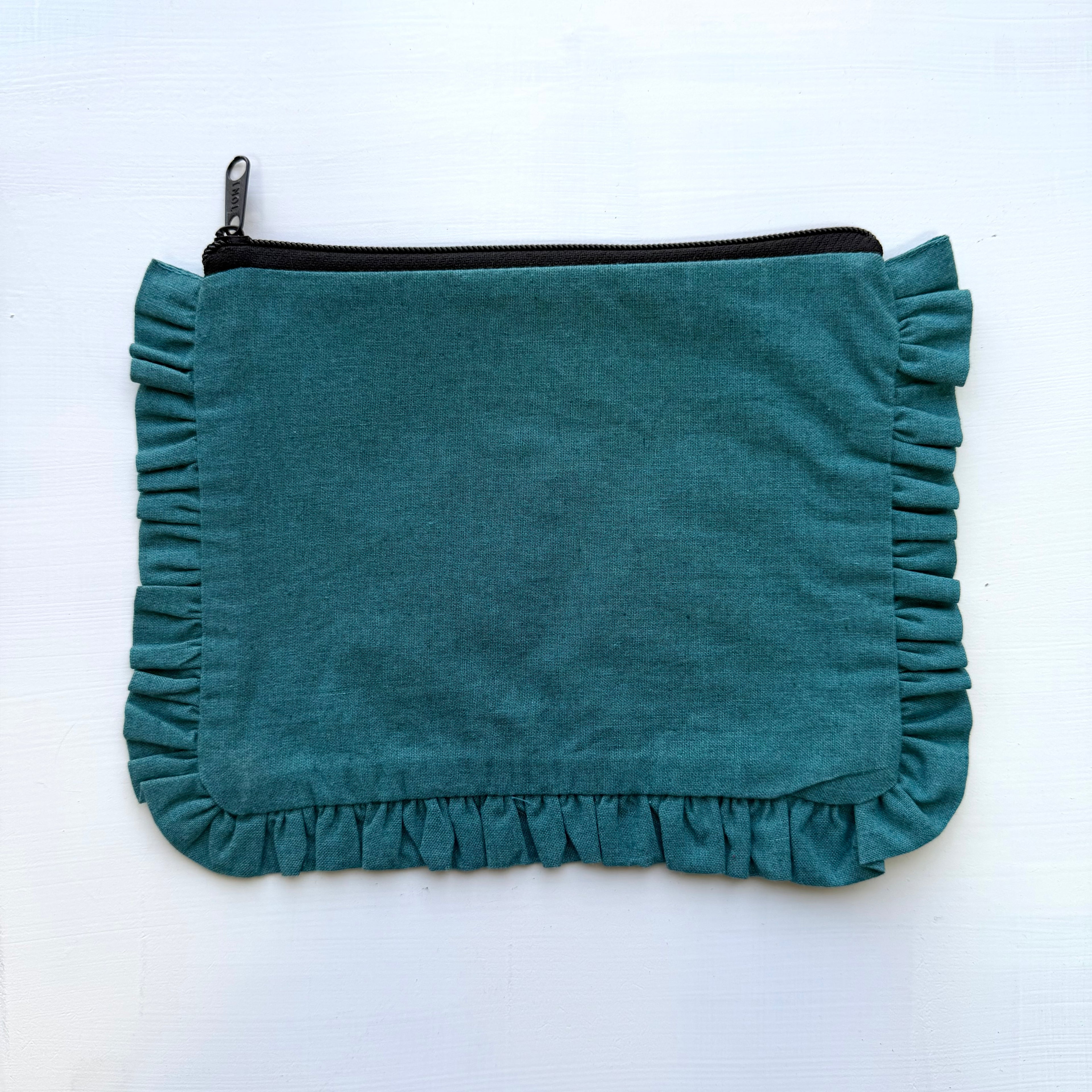 Canvas Ruffle Notions Pouch