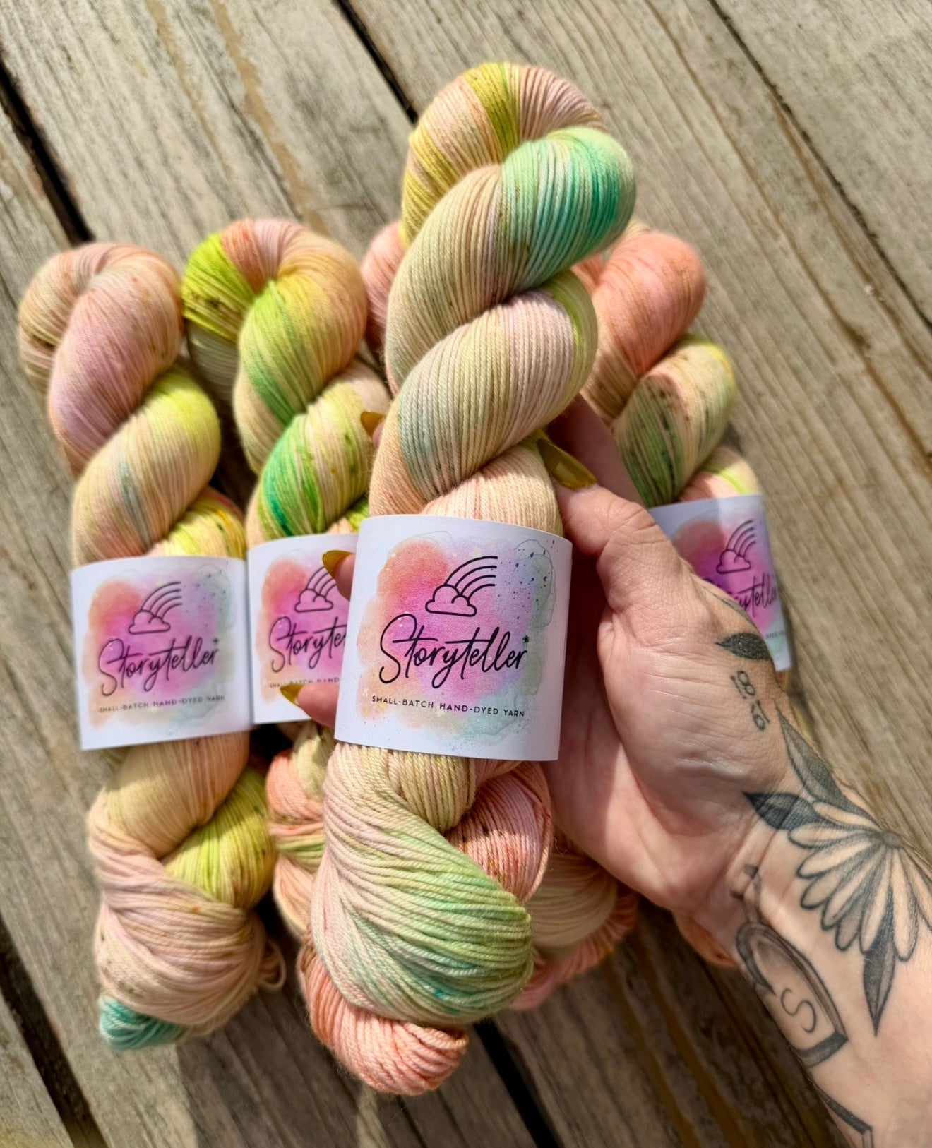 Storyteller Yarn | Hand-Dyed Sock Yarn | Tropical Heat
