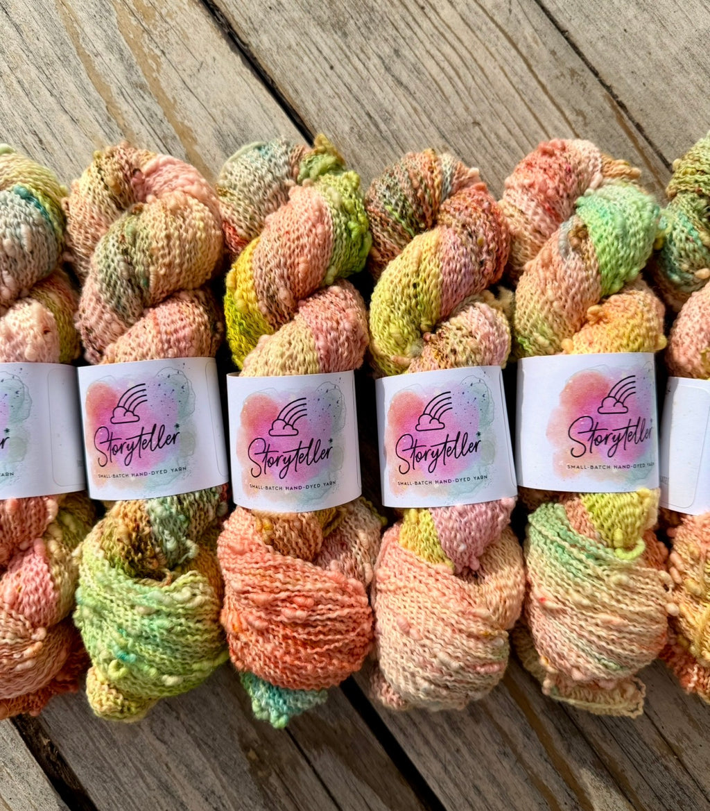 Storyteller Yarn | Hand-Dyed Slub Yarn | Tropical Heat