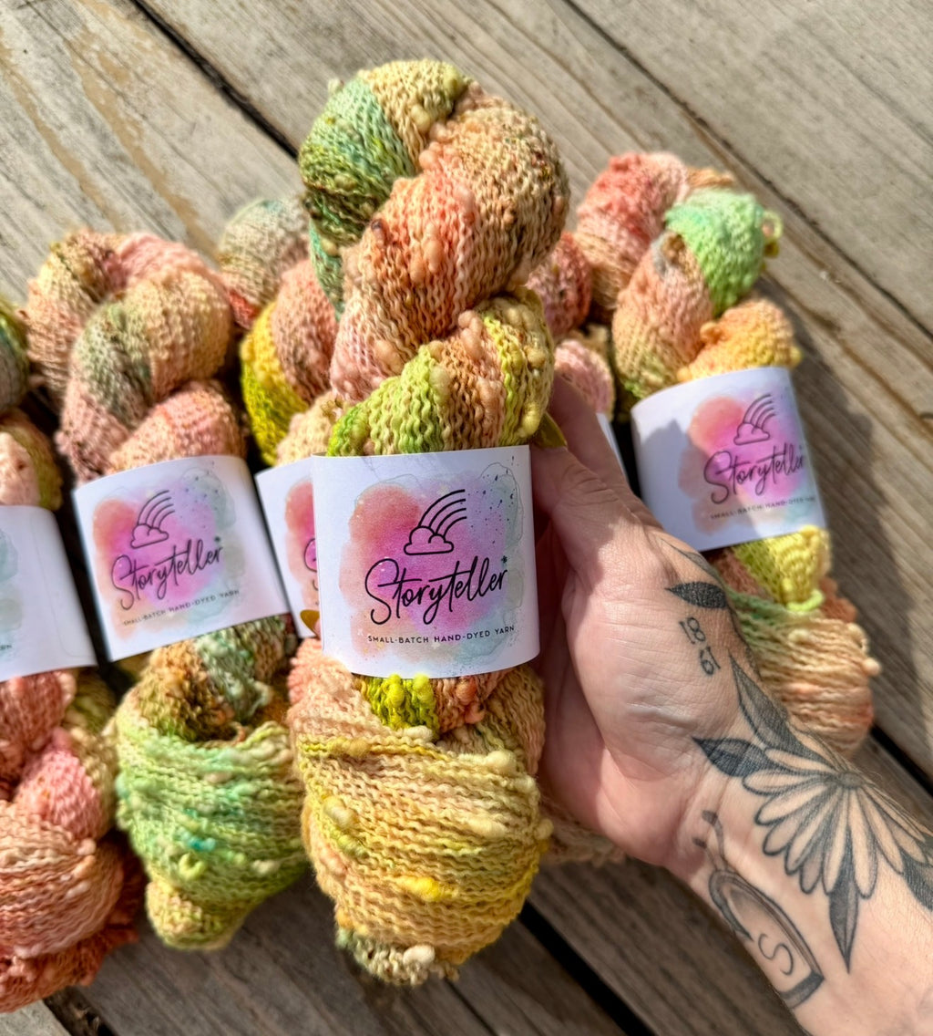 Storyteller Yarn | Hand-Dyed Slub Yarn | Tropical Heat
