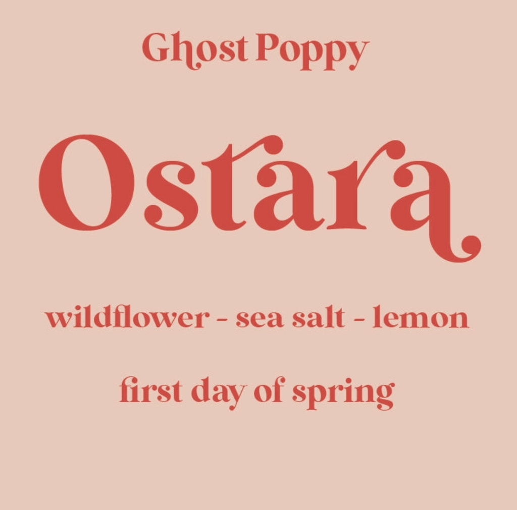 Ghost Poppy Ostara Spring Mini Candle