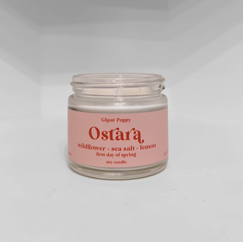 Ghost Poppy Ostara Spring Mini Candle