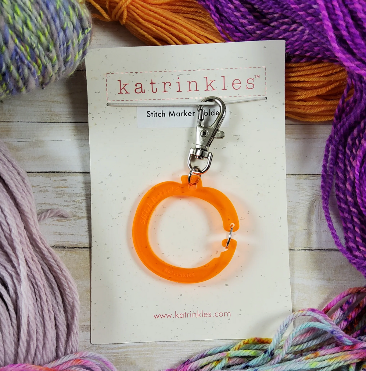 Katrinkles Pumpkin Stitch Marker Holder